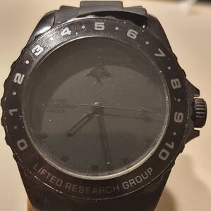 10/$20 LRG Latitude Black Silicone Diver Style Men's Watch